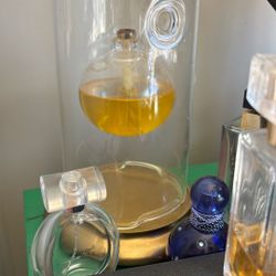 Glass Oil Fire Lamp With Wick 