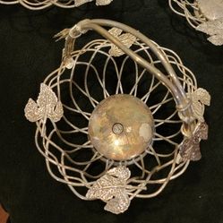 Vintage Godinger Silver Fruit Basket With Handle