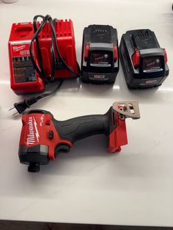 Milwaukee M18 Impact Driver, Charger, 2 Batteries