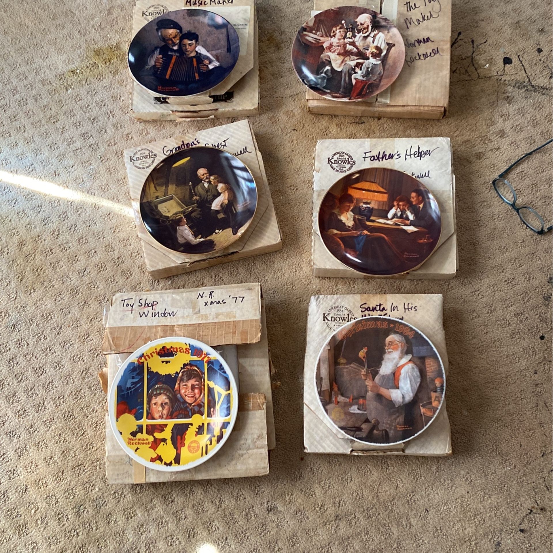 Norman Rockwell Christmas Plates