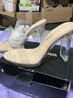 Fashion Nova Heels Clear Size 9