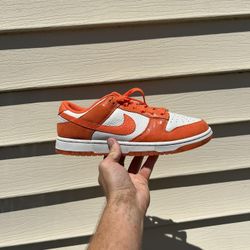 Nike Dunk Low Orange Cracked Size 10