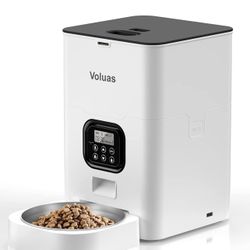 Automatic Programmable Cat Pet Feeder 4L/6L, Meal Timing, Dry Food Meal Portion Size Control, 10s Vo