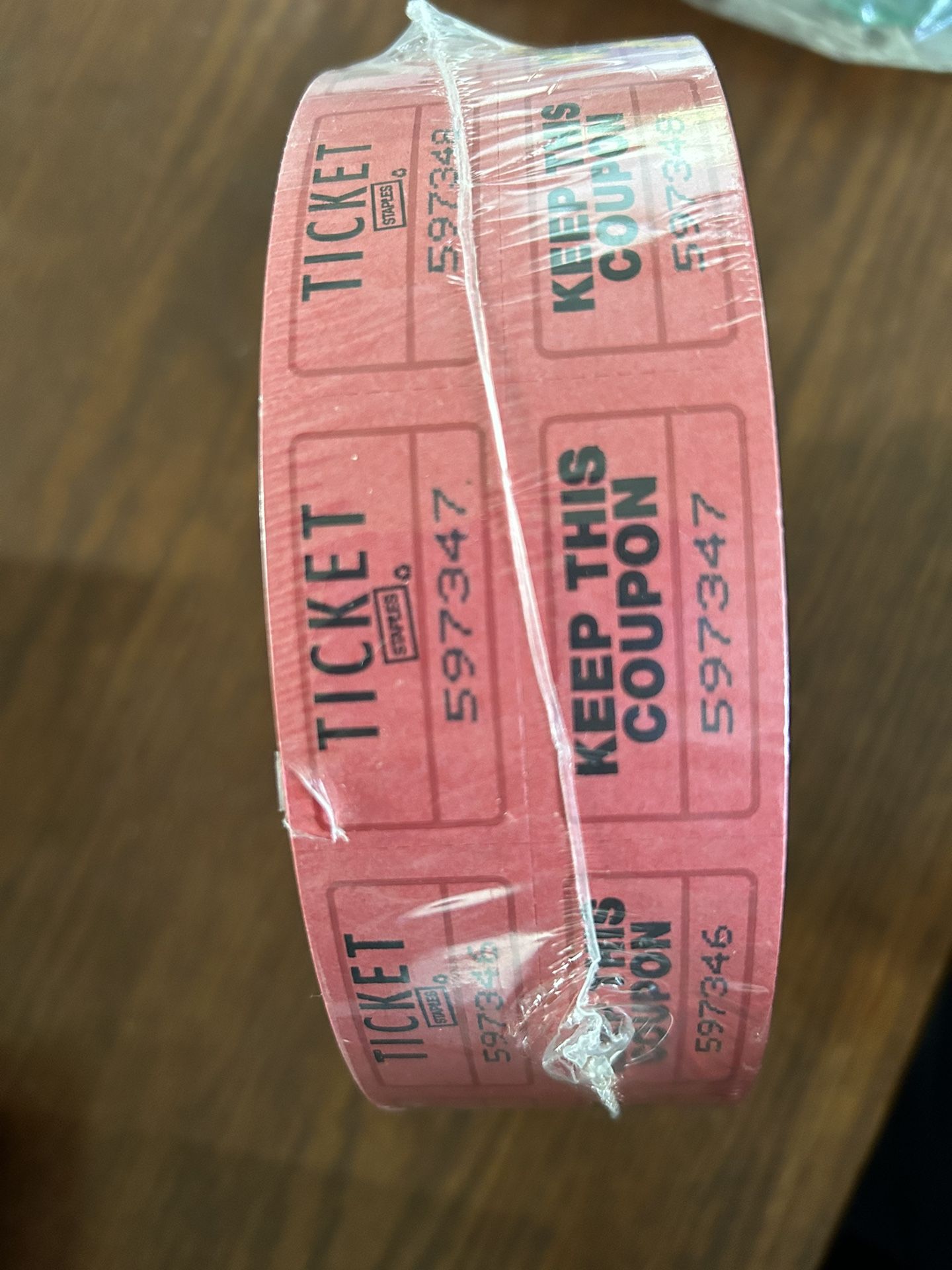 2000 Red Tickets Double Roll 50/50 Raffle, Tickets For Events, Door Prizes 