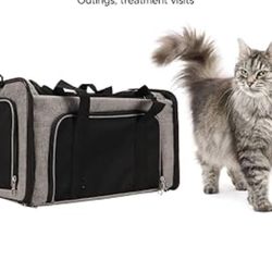 Cat Carrier Portable Breathable , Soft Pet Bag 