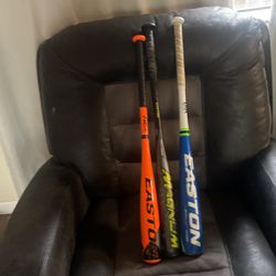 3 Easton Baseball Bats