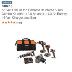 Ridged tools cordless power tools construction drill impact skill saw Milwaukee dewalt erwin makita master mechanic