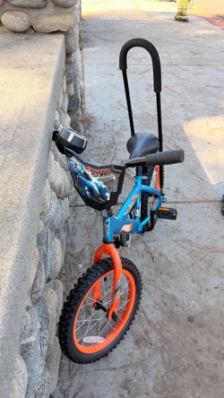 Hot Wheels Kids Bike with Parent Handle