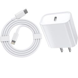 iPhone 6 & Up Fast Charger, Apple MFi Certified 20W Type C Wall Charger Plug Block with 6FT USB C to Lightning Cable Cord.