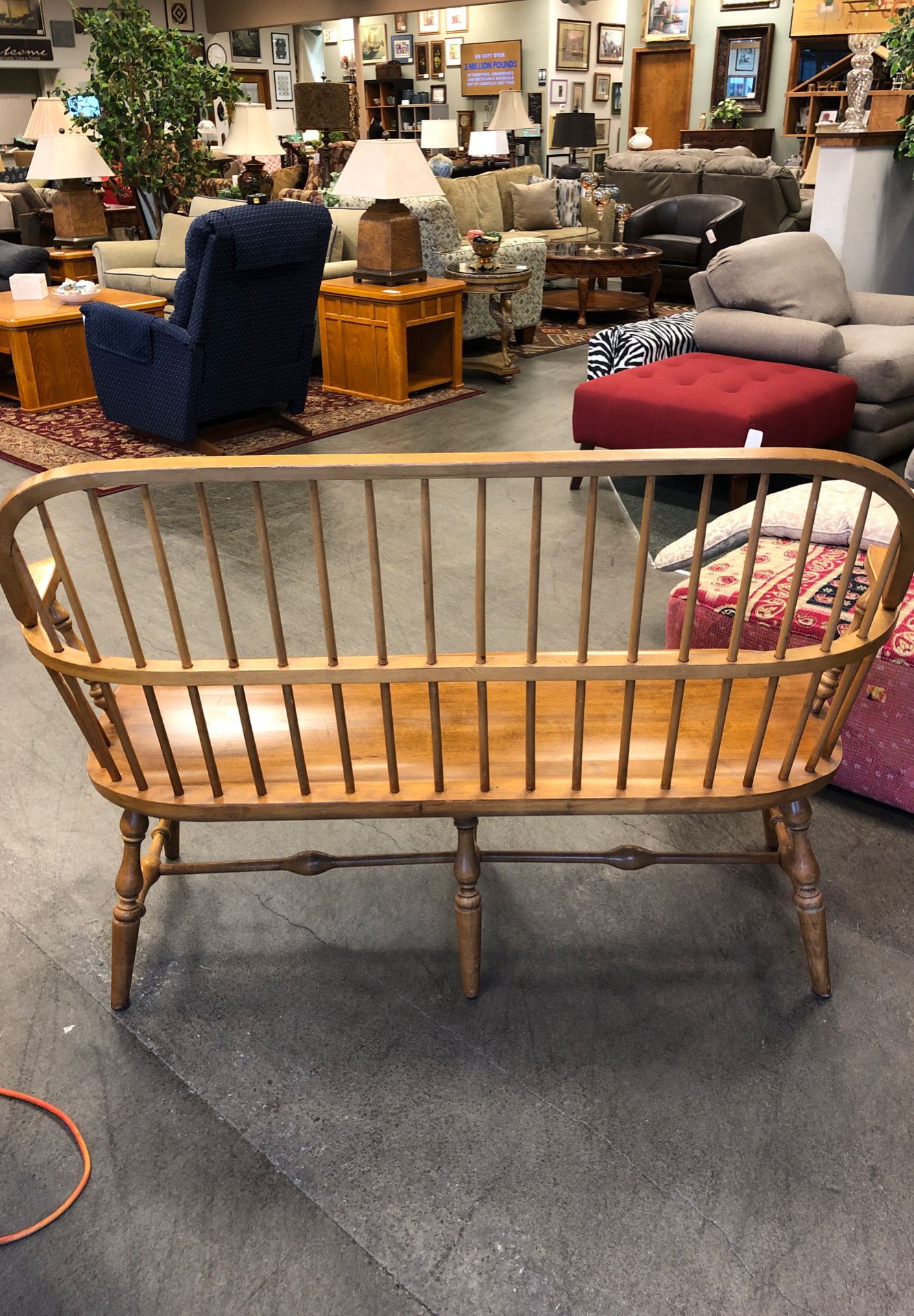 Ethan Allen Wooden Windsor Bench for Sale in WA OfferUp