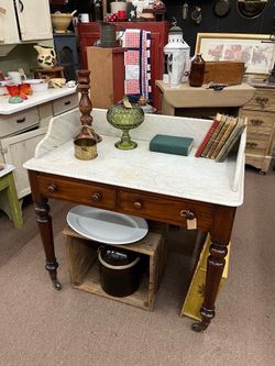 Antique English Marble Top Washstand