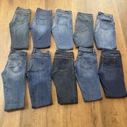 WOMENS SIZE 4/27 NAME BRAND JEANS LOT BUNDLE 