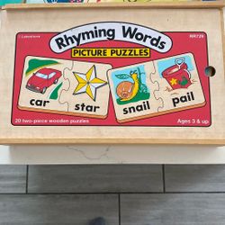 Rhyming Word Wood Puzzle