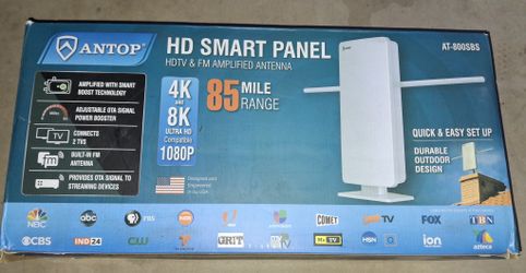 Antop HD SMART PANEL HDTV & FM 85 MILE RANGE AT-800SBS