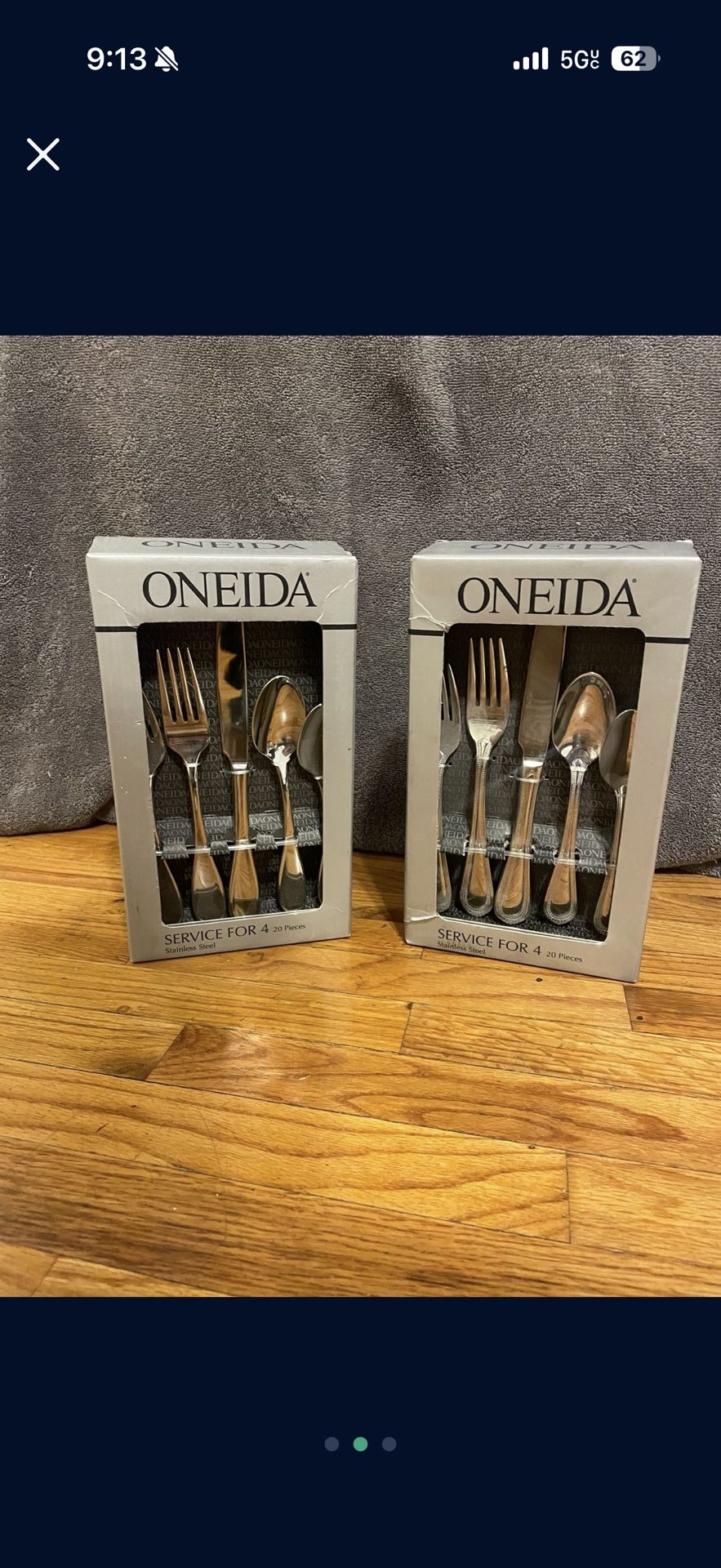 New- Oneida Countess 20-Piece Flatware Set, Service for 4 (x 2 Sets)