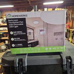 Bathroom ventilation fan with dimmable led light