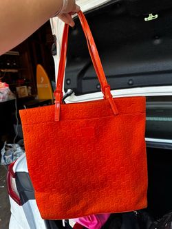 Michael Kors Orange Monogram Tote Bag