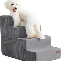 Lesure Dog Stairs for Small Dogs - Pet Stairs for High Beds and Couch, Folding Pet Steps 
