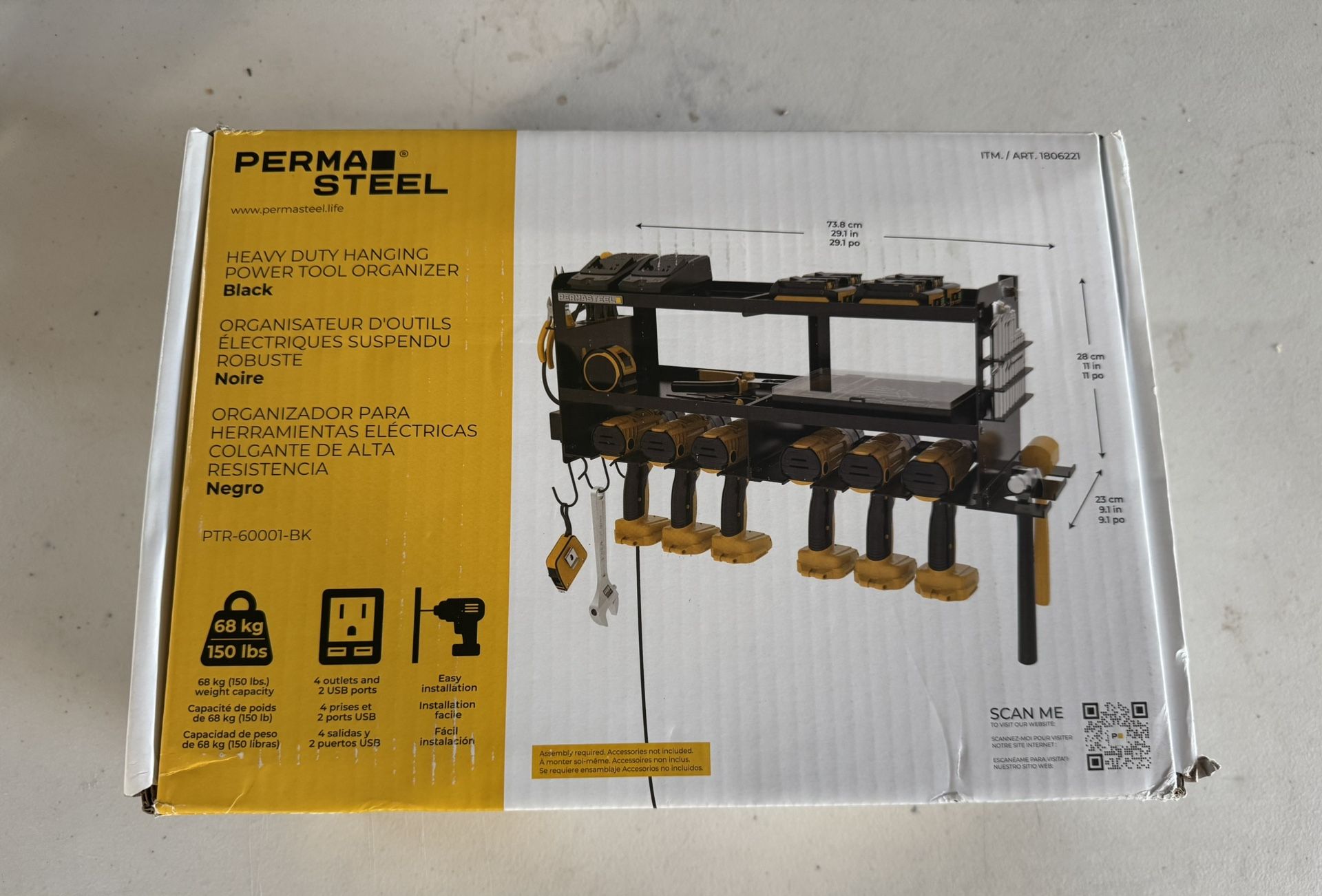 Perma Steel Heavy Duty Power Tool Organizer