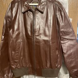 Vintage Leather Bomber Jacket