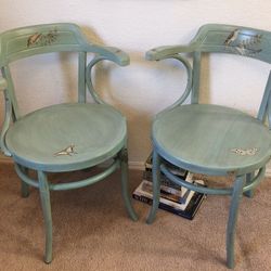 Two Vintage Bentwood Captains Chairs Re Created Available In Sunnyvale
