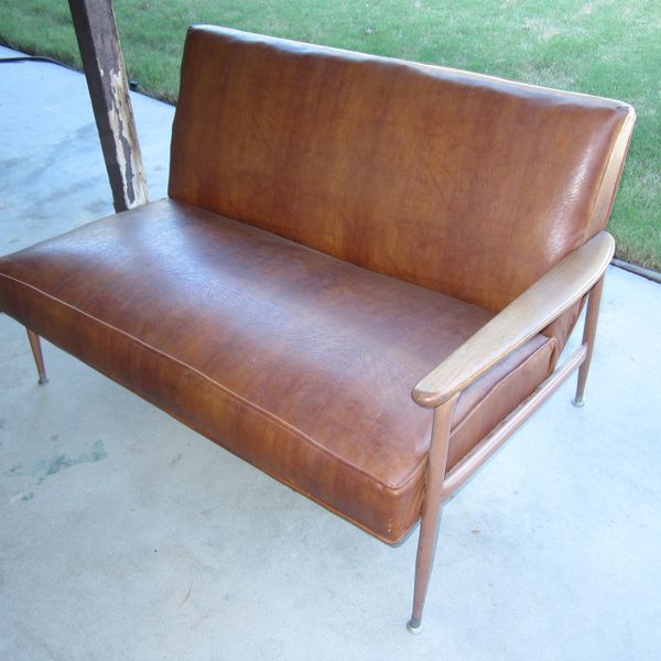 Vintage Faux Leather Loveseat for Sale in Los Angeles, CA OfferUp