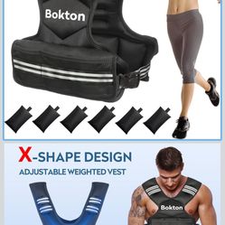 Weighted Vest for Men and Women, 4-10lb/9-18lb Vest with 6 Ironsand Weights 