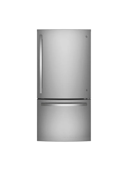 GE - 24.8 cu. ft. Bottom Freezer Refrigerator in Fingerprint Resistant Stainless Steel, Standard Depth ENERGY STAR