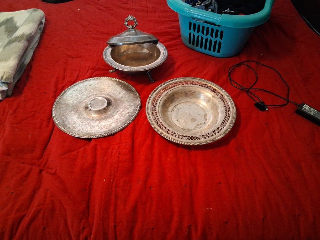 Antique Silver Serving Dishes