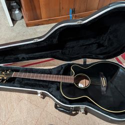  Takamine EG440C Acoustic-Electric Guitar - Gloss Black w/ Hard Case