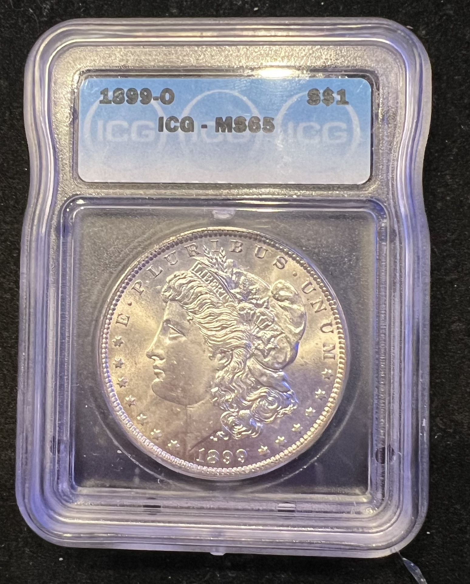 1899-O Morgan Silver Dollar MS65 Uncirculated ICG Graded MM95