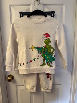 Kids Grinch Christmas Sweatshirt and Jogger Set