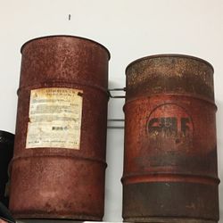 Vintage Oil Drum Barrels 