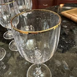 Noritake Gold Swirl Goblets