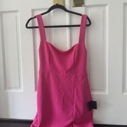 Pink cute midi dress