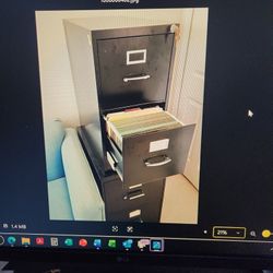 2 Drawer file cabinet & magazine rack