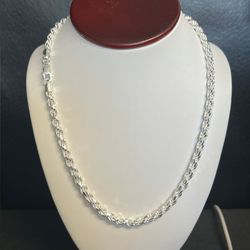 Silver 925 rope chain with pendant