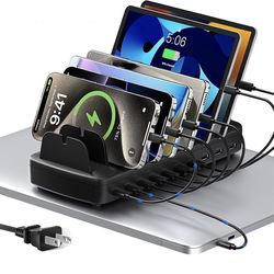 510W Fast Charging Station for Multiple Devices, 10 Port USB C Charger