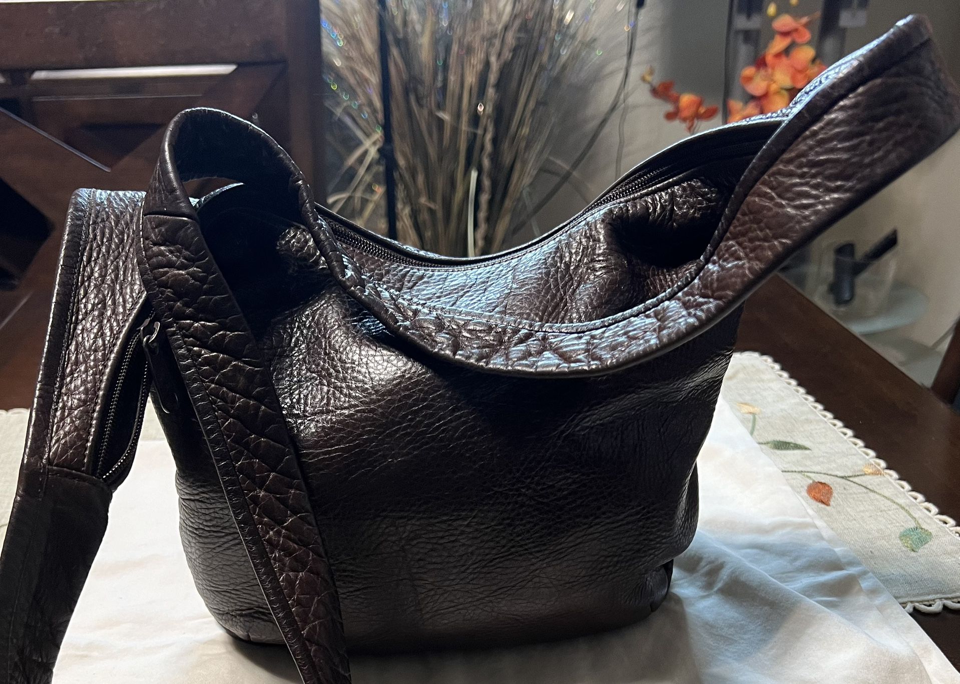 Vintage J.Duseu Brown Leather Bag