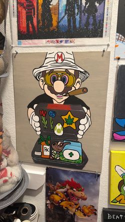 Fear and loathing Mario painting
