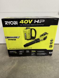 RYOBI 40V HP Brushless Whisper Series 190 MPH 730 CFM Leaf Blower and Backpack Battery w/ (2) 6.0 Ah Batteries & Charger $600 plus tax at Home Depot n