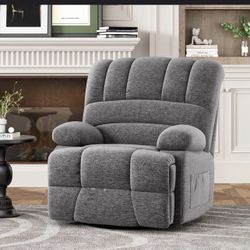 Heald 40.94"W Upholstered Swivel Rocker Recliner