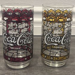 Vintage Coca Cola Jack In The Box Glasses
