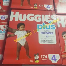 Huggies Little Movers Size 4 - 180 Diapers Pañales/ Firm price