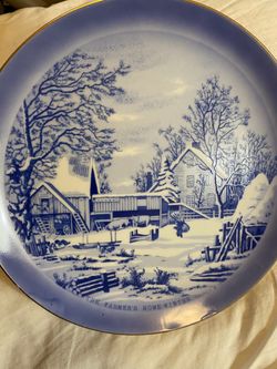 The Farmer's Home Winter Decorative Collector Plate