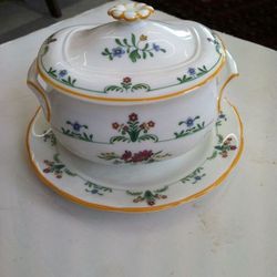 Wedgwood Bone China Charleston Sugar Bowl & Dish Made in England