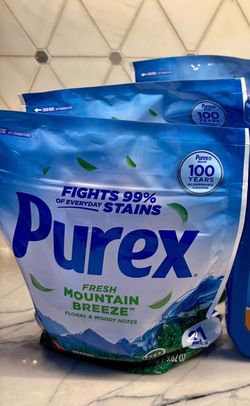 Purex Laundry Detergent; Purex Fresh Mountain Breeze detergent pacs (21 pacs each)