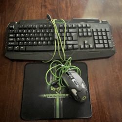 Keyboard, Mouse, mouse pad