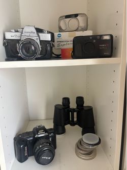 Vintage and new cameras