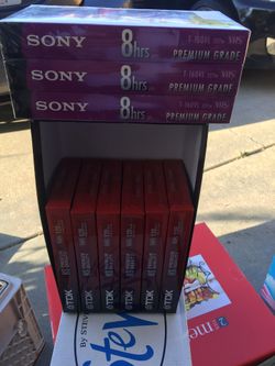 Blank vhs tape Sony and TDK brand new never opened